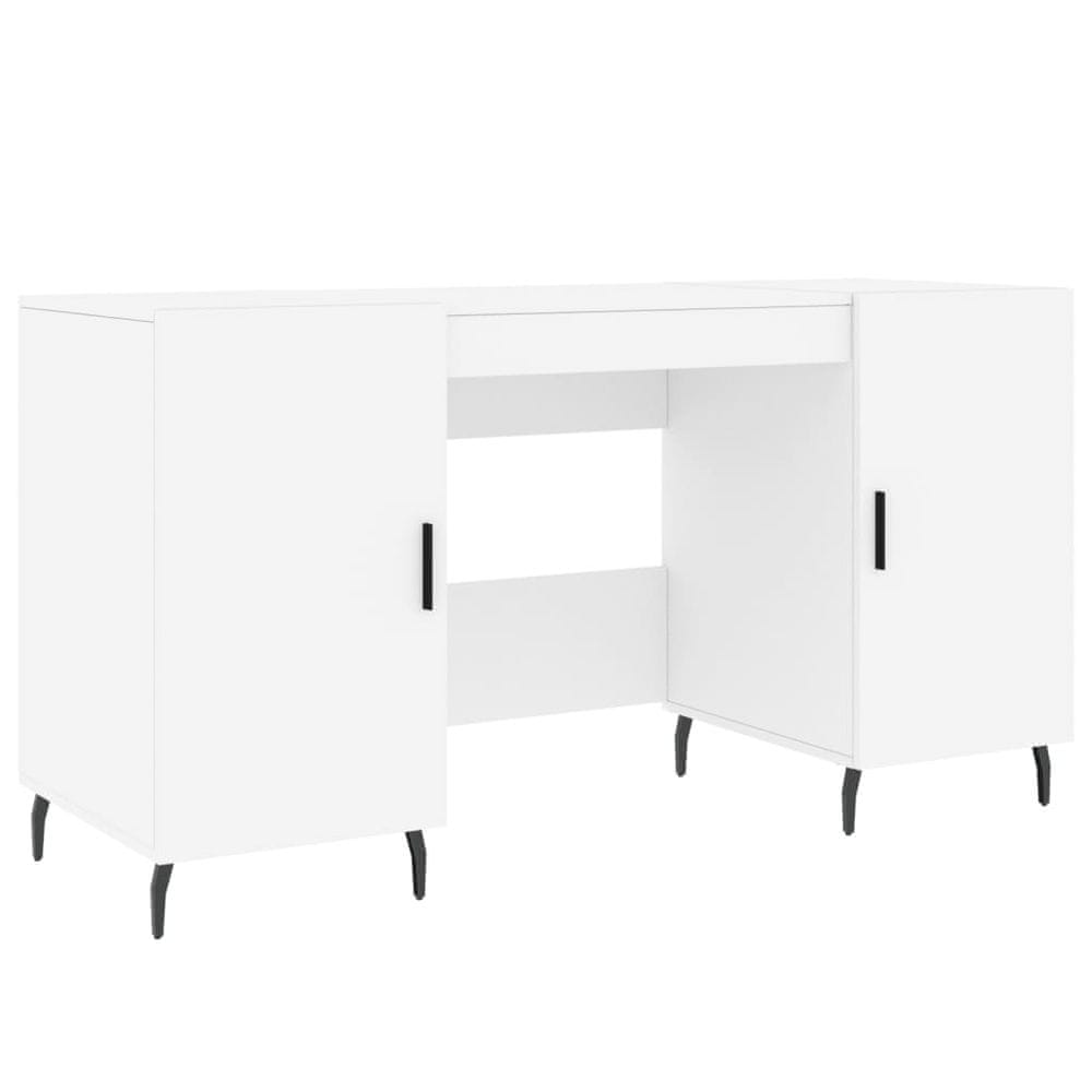 Vidaxl Stôl biely 140x50x75 cm kompozitné drevo